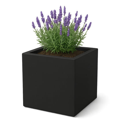 GARDRA Polyester plantenbak 70x70x70 cm - Gitzwart (RAL 9005) - Doika - Plantenbak - GARDRA -  - DOIKA-AP-04-RAL-9005