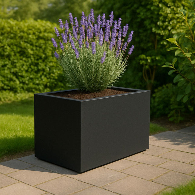 GARDRA Polyester plantenbak 80x40x40 cm - Gitzwart (RAL 9005) - Doika - Plantenbak - GARDRA -  - DOIKA-BP-42-RAL-9005