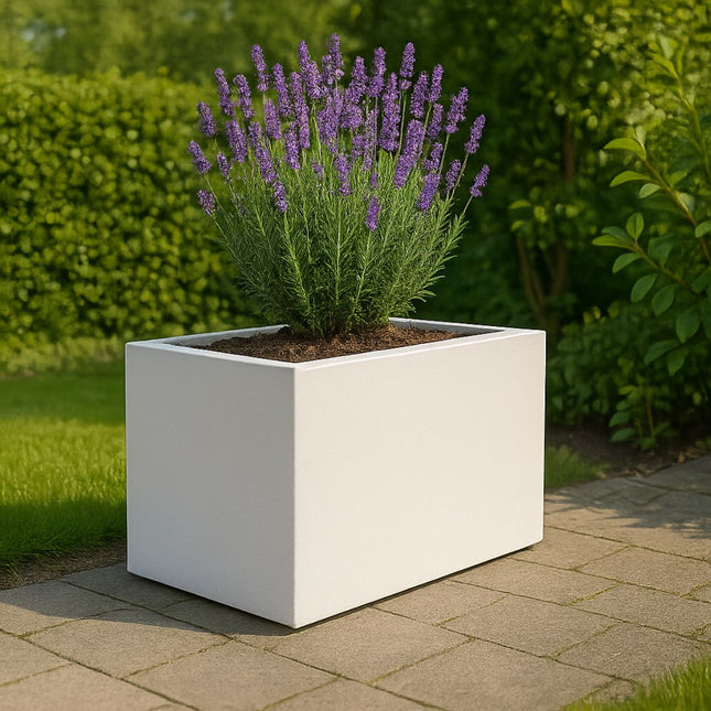GARDRA Polyester plantenbak 80x40x40 cm - Zuiver Wit (RAL 9010) - Doika - Plantenbak - GARDRA -  - DOIKA-BP-42-RAL-9010