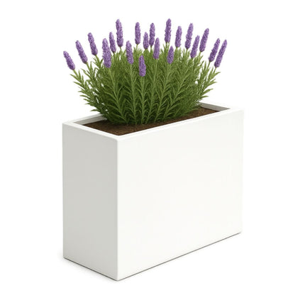 GARDRA Polyester plantenbak 90x25x80 cm - Zuiver Wit (RAL 9010) - Doika - Plantenbak - GARDRA -  - DOIKA-BP-05 9010