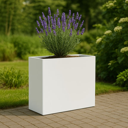 GARDRA Polyester plantenbak 90x25x80 cm - Zuiver Wit (RAL 9010) - Doika - Plantenbak - GARDRA -  - DOIKA-BP-05 9010