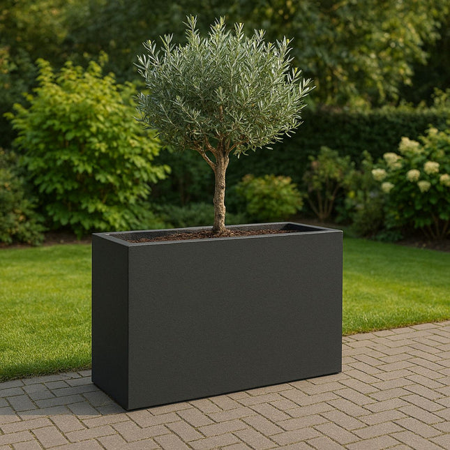 GARDRA Polyester plantenbak 90x40x90 cm - Zwartgrijs (RAL 7021) - Doika - Plantenbak - GARDRA -  - DOIKA-BP-14