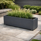 GARDRA Polyester plantenbak met wielen 150x40x40 cm - Zwartgrijs (RAL 7021) - Doika - Plantenbak - GARDRA -  - GARDRA Polyester plantenbak met wielen 150x40x40 cm - Zwartgrijs (RAL 7021)