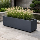 GARDRA Polyester plantenbak met wielen 200x50x60 cm - Zwartgrijs (RAL 7021) - Doika - Plantenbak - GARDRA -  - 