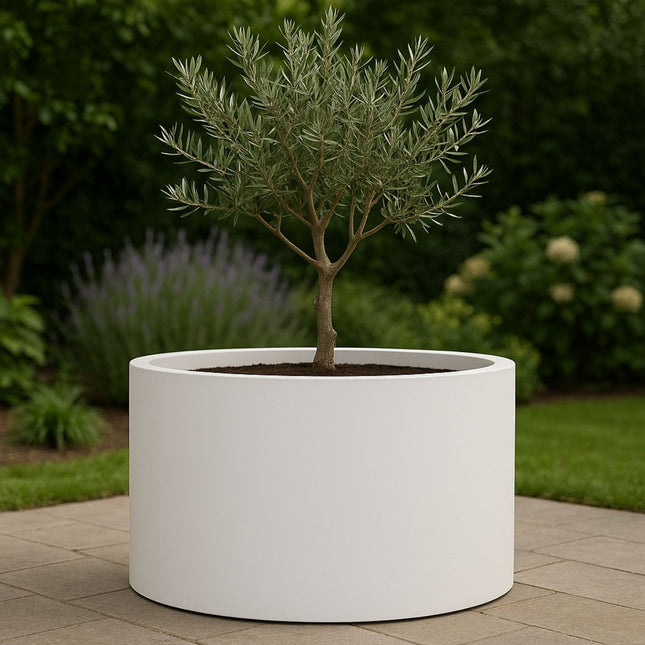 GARDRA Polyester plantenbak Ø 100x60 cm - Zuiver Wit (RAL 9010) - Doika - Plantenbak - GARDRA -  - DOIKA-FP-3 9010