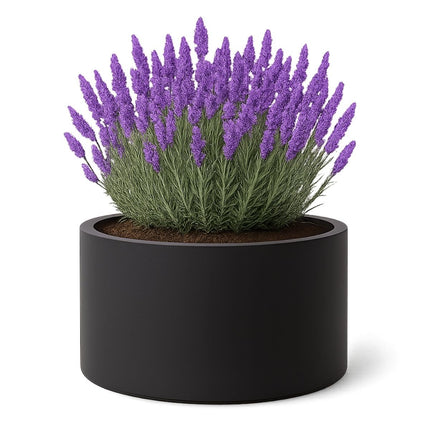 GARDRA Polyester plantenbak Ø 120x60 cm - Gitzwart (RAL 9005) - Doika - Plantenbak - GARDRA -  - DOIKA-FP-2 9005
