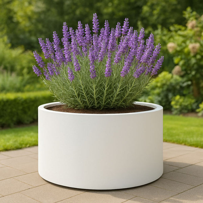 GARDRA Polyester plantenbak Ø 120x60 cm - Zuiver Wit (RAL 9010) - Doika - Plantenbak - GARDRA -  - DOIKA-FP-2 9010