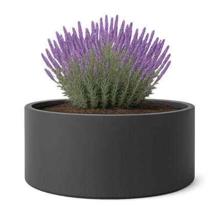 GARDRA Polyester plantenbak Ø 150x60 cm - Zwartgrijs (RAL 7021) - Doika - Plantenbak - GARDRA -  - DOIKA-FP-1-RAL-7021
