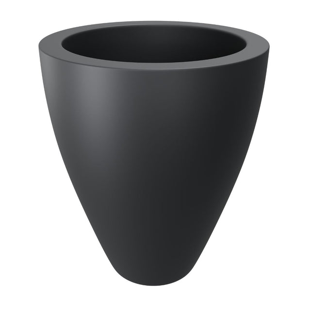 GARDRA Polyester plantenbak Ø 68x80 cm - Zwartgrijs (RAL 7021) - Doika - Plantenbak - GARDRA -  - DOIKA-DP-2 7021