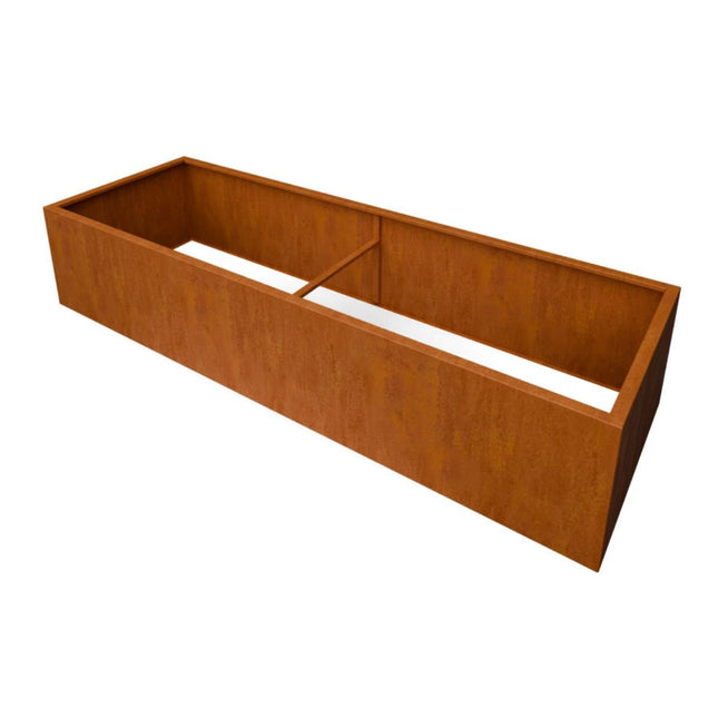 Geroba Artesa cortenstalen plantenbak zonder bodem 300x100x60cm 97kg - Doika - Plantenbak - Geroba - 5404033116571 - ArtesaZB45