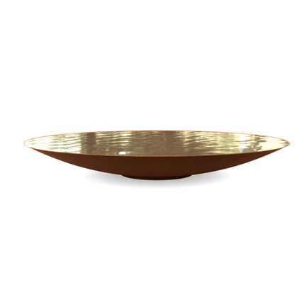 Grote ronde cortenstaal waterschaal 150x20.1 cm