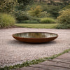 Grote ronde cortenstaal waterschaal 80x10,7 cm - Doika - Waterschaal - Geroba - 5404033114133 - AquadiC02