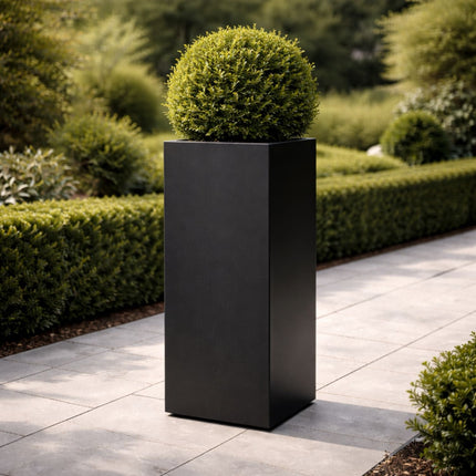Hoge aluminium plantenbak 40x40x100 cm - Gitzwart (RAL 9005) - Doika - Plantenbak - Geroba -  - Artus2
