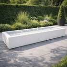 Langwerpige aluminium watertafel met fonteinen 300x80x40cm 70kg - Zuiver Wit (RAL 9010) - Doika - Watertafel - Geroba -  - TaulaAA7