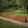 Langwerpige cortenstaal watertafel met fonteinen 400x60x40cm 218kg - Doika - Watertafel - Geroba -  - TaulaAC10