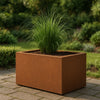 Langwerpige cortenstalen plantenbak met bodem 100x40x40 cm - Doika - Plantenbak - Geroba -  - ArtesaB22