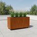 Langwerpige cortenstalen plantenbak met wielen 120x50x60 cm - Doika - Plantenbak - Geroba -  - ArtesaWH14