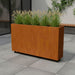 Langwerpige cortenstalen plantenbak met wielen 150x30x80 cm - Doika - Plantenbak - Geroba -  - ArtesaWH21