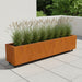 Langwerpige cortenstalen plantenbak met wielen 200x40x40 cm - Doika - Plantenbak - Geroba -  - ArtesaWH18