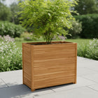 Langwerpige Hardhouten plantenbak met poten 100x40x81 cm - Doika - Plantenbak - Geroba -  - ARRELH4