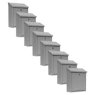 Practo Garden Brievenbussen Amsterdam Mat Grijs | Set van 8 stuks - Doika - Brievenbusset - Practo Garden -  - 8 stuks van B150A