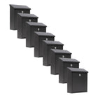 Practo Garden Brievenbussen Amsterdam Mat Zwart | Set van 8 stuks - Doika - Brievenbusset - Practo Garden -  - 8 stuks van B150N