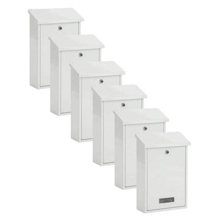 Practo Garden Brievenbussen Dublin Wit | Set van 6 stuks - Doika - Brievenbusset - Practo Garden -  - 6 stuks van B311B