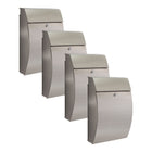 Practo Garden Brievenbussen New York RVS | Set van 4 stuks - Doika - Brievenbusset - Practo Garden -  - 4 stuks van B512