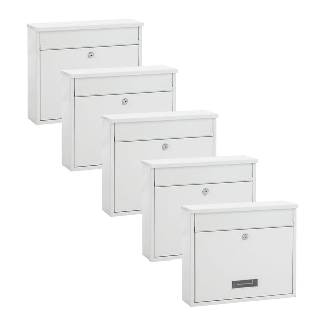 Practo Garden Brievenbussen Oxford Wit | Set van 5 stuks - Doika - Brievenbusset - Practo Garden -  - 5 stuks van B303B