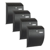 Practo Garden Brievenbussen Sheffield Mat Zwart | Set van 4 stuks - Doika - Brievenbusset - Practo Garden -  - 4 stuks van B306N
