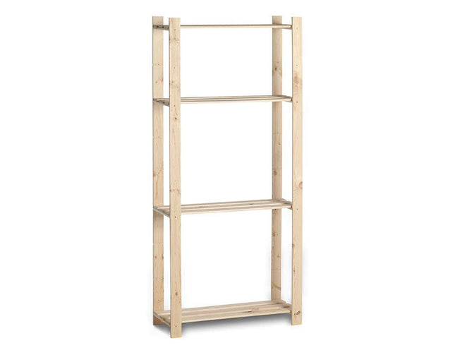Practo Houten opbergrek 175x80x30 cm – 4 legborden - Doika - Opbergrekken - Practo Home -  - H203