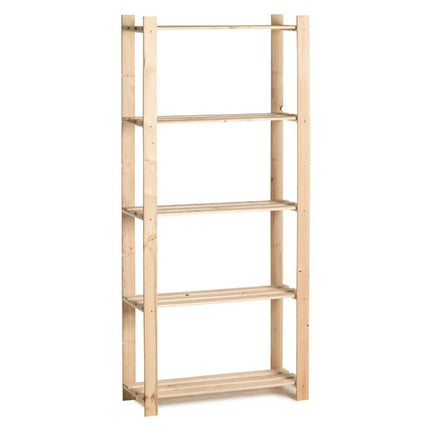 Practo Houten opbergrek 175x80x30 cm – 5 legborden - Doika - Opbergrekken - Practo Home -  - H205