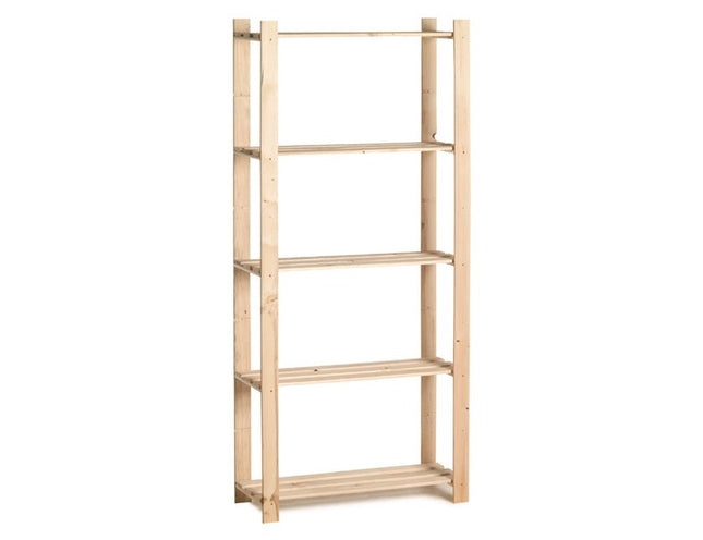 Practo Houten opbergrek 175x80x30 cm – 5 legborden - Doika - Opbergrekken - Practo Home -  - H205