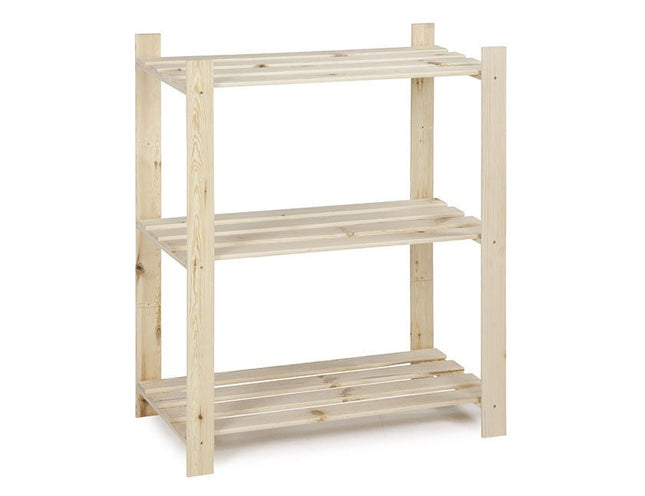 Practo Houten opbergrek 95x80x40 cm – 3 legborden - Doika - Opbergrekken - Practo Home -  - H202/40