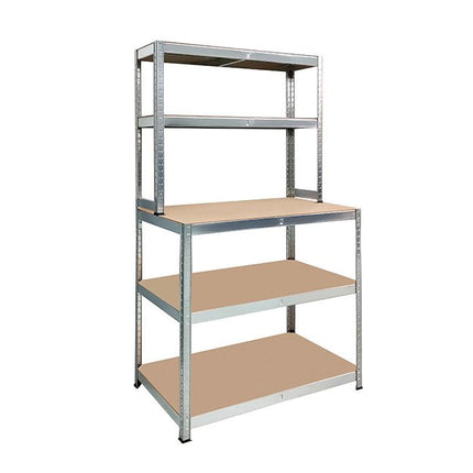 Practo Metalen opbergrek 180x100x30.5/60 cm – 5 legborden – Galva - Doika - Opbergrekken - Practo Home -  - M18010060/30.5