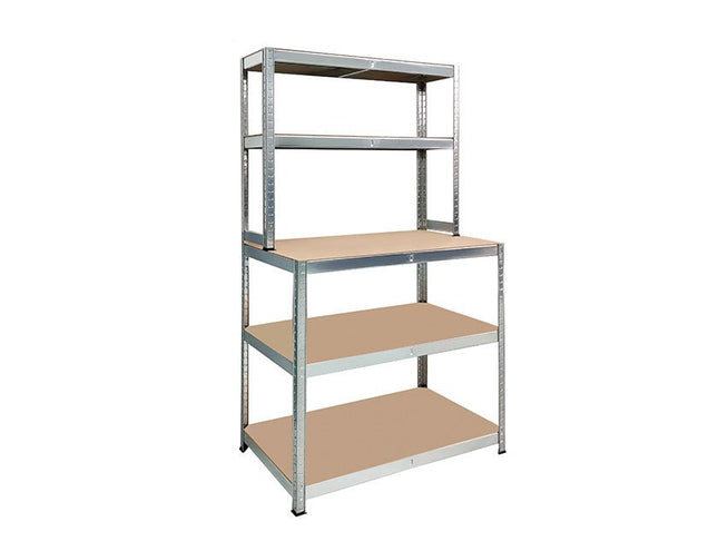 Practo Metalen opbergrek 180x100x30.5/60 cm – 5 legborden – Galva - Doika - Opbergrekken - Practo Home -  - M18010060/30.5