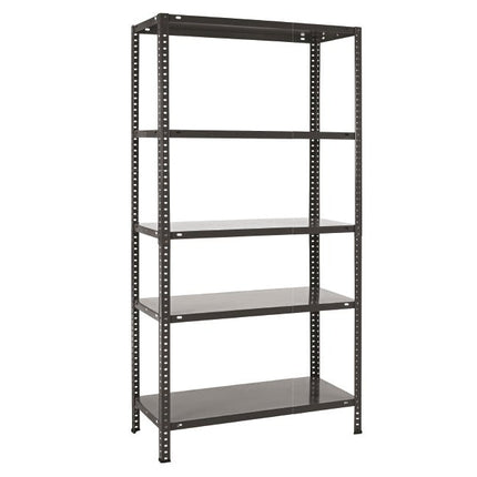 Practo Metalen opbergrek 180x90x40 cm – 5 legborden – Zwart - Doika - Opbergrekken - Practo Home -  - M141N