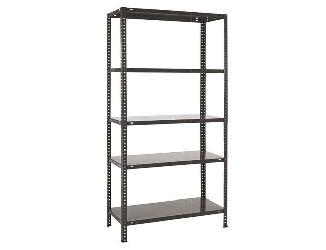 Practo Metalen opbergrek 180x90x40 cm – 5 legborden – Zwart - Doika - Opbergrekken - Practo Home -  - M141N