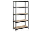 Practo Metalen Rek Heavy Duty 180x90x40 cm – 5 legborden – Zwart - Doika - Opbergrekken - Practo Home -  - M1809040.5N