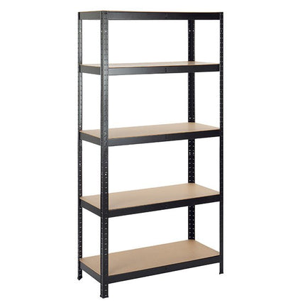 Practo Metalen Rek Heavy Duty 180x90x45 cm – 5 legborden – Zwart - Doika - Opbergrekken - Practo Home -  - M1809045.5N