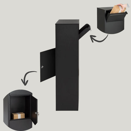 Premium Slakken- en waterdichte pakketbrievenbus mat zwart - Doika - Pakketbrievenbus - Doika - 5414045039980 - B719N