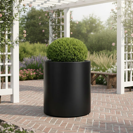 Ronde aluminium plantenbak - Gitzwart (RAL 9005) - Doika - Plantenbak - Geroba -  - Rondus1