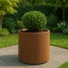 Ronde cortenstalen plantenbak met bodem 60x60x60 cm - Doika - Plantenbak - Geroba -  - RondaB7