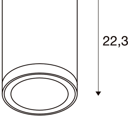 SLV Lampe d'extérieur ENOLA ROND L IP65 Anthracite