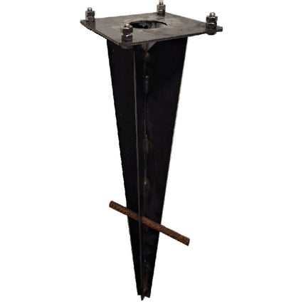 Stopcontact paaltje cortenstaal met grondanker 8x5x35cm (DxBxH) - Doika - Stopcontact paaltje - Gardd -  - GARDD-Stopcontact paaltje met grondanker