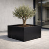 Vierkante aluminium plantenbak 100x100x60 cm - Gitzwart (RAL 9005) - Doika - Plantenbak - Geroba -  - Artus6