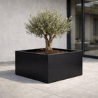 Vierkante aluminium plantenbak 100x100x60 cm - Gitzwart (RAL 9005) - Doika - Plantenbak - Geroba -  - Artus6