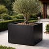 Vierkante aluminium plantenbak 100x100x80 cm - Gitzwart (RAL 9005) - Doika - Plantenbak - Geroba -  - Artus7