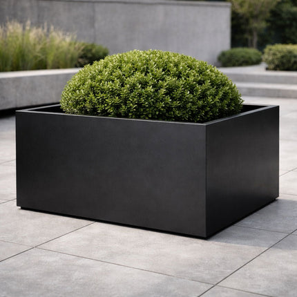 Vierkante aluminium plantenbak 140x140x80 cm - Gitzwart (RAL 9005) - Doika - Plantenbak - Geroba -  - Artus10
