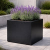Vierkante aluminium plantenbak 70x70x70 cm - Gitzwart (RAL 9005) - Doika - Plantenbak - Geroba -  - Quadrus4
